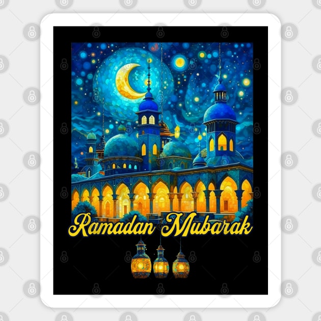 Starry Night Ramadan Mosque Magnet by HolidayBug